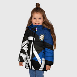 Куртка зимняя для девочки INTER EXLUSIVE, цвет: 3D-черный — фото 2