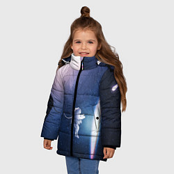 Куртка зимняя для девочки В КОСМОСЕ D, цвет: 3D-черный — фото 2