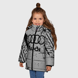 Куртка зимняя для девочки AUDI АУДИ, цвет: 3D-светло-серый — фото 2