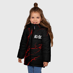 Куртка зимняя для девочки AC DС, цвет: 3D-светло-серый — фото 2