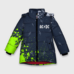 Куртка зимняя для девочки AC DС, цвет: 3D-красный