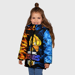 Куртка зимняя для девочки BRAWL STARS PHOENIX CROW, цвет: 3D-черный — фото 2