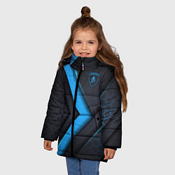 Куртка зимняя для девочки Lamborghini, цвет: 3D-черный — фото 2