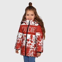 Куртка зимняя для девочки DARK SOULS, цвет: 3D-светло-серый — фото 2