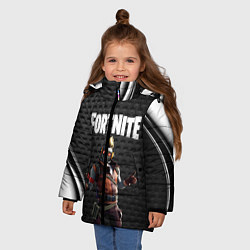 Куртка зимняя для девочки FORTNITE, цвет: 3D-черный — фото 2