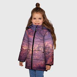 Куртка зимняя для девочки Fantasy Forest, цвет: 3D-красный — фото 2