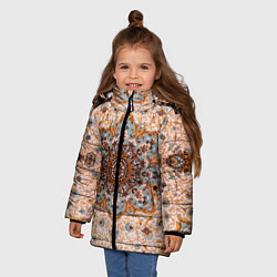 Куртка зимняя для девочки Старый ковер, цвет: 3D-светло-серый — фото 2
