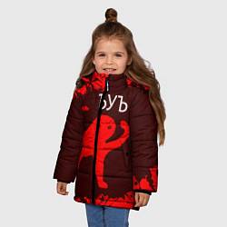 Куртка зимняя для девочки ЪУЪ СЪУКА, цвет: 3D-черный — фото 2