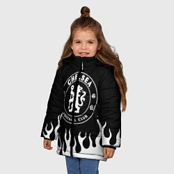 Куртка зимняя для девочки Chelsea BW, цвет: 3D-черный — фото 2