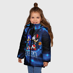 Куртка зимняя для девочки Sonic SEGA, цвет: 3D-черный — фото 2