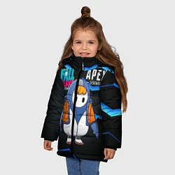 Куртка зимняя для девочки Fall Guys Apex Legends, цвет: 3D-черный — фото 2