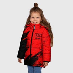 Куртка зимняя для девочки AUDI АУДИ, цвет: 3D-черный — фото 2