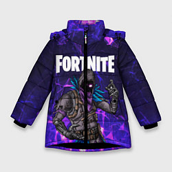 Куртка зимняя для девочки FORTNITE x RAVEN, цвет: 3D-черный