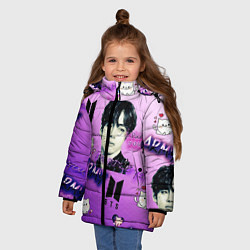 Куртка зимняя для девочки I purple you, цвет: 3D-светло-серый — фото 2
