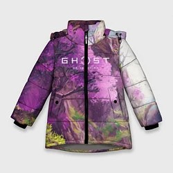 Куртка зимняя для девочки Ghost of Tsushima, цвет: 3D-светло-серый