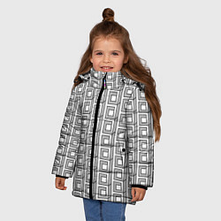 Куртка зимняя для девочки Архитектура, цвет: 3D-черный — фото 2