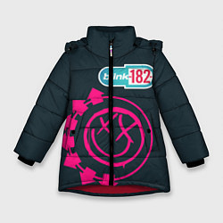 Куртка зимняя для девочки Blink 182, цвет: 3D-красный