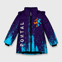 Куртка зимняя для девочки PORTAL ПОРТАЛ, цвет: 3D-черный