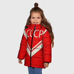 Куртка зимняя для девочки СССР хоккейная форма, цвет: 3D-черный — фото 2