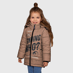 Куртка зимняя для девочки Finding Who?, цвет: 3D-черный — фото 2