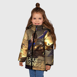 Куртка зимняя для девочки League of legends Гарен, цвет: 3D-светло-серый — фото 2