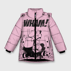 Куртка зимняя для девочки WHAM!, цвет: 3D-черный