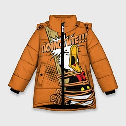 Куртка зимняя для девочки Помогите!!!, цвет: 3D-черный