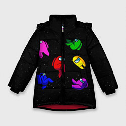 Куртка зимняя для девочки Among Us, цвет: 3D-красный