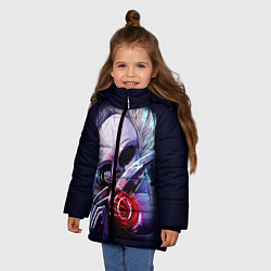 Куртка зимняя для девочки UNDERTALE SANS, цвет: 3D-черный — фото 2