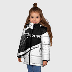 Куртка зимняя для девочки VOLVO Вольво, цвет: 3D-черный — фото 2