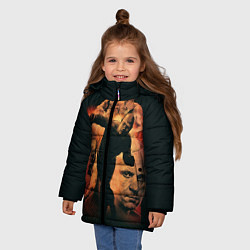 Куртка зимняя для девочки Федор Емельяненко Император, цвет: 3D-красный — фото 2
