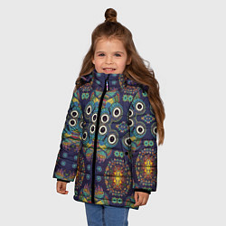 Куртка зимняя для девочки OWLS, цвет: 3D-черный — фото 2