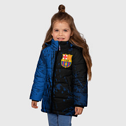 Куртка зимняя для девочки FC Barcelona ФК Барселона, цвет: 3D-светло-серый — фото 2