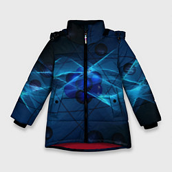 Куртка зимняя для девочки Атом, цвет: 3D-красный