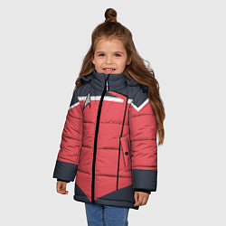 Куртка зимняя для девочки Звездный костюм № 1 Z, цвет: 3D-красный — фото 2
