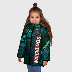 Куртка зимняя для девочки Watch Dogs: Legion, цвет: 3D-черный — фото 2