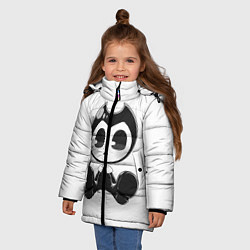 Куртка зимняя для девочки Bendy And The Ink Machine, цвет: 3D-светло-серый — фото 2