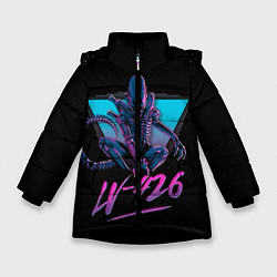 Куртка зимняя для девочки Чужой 426, цвет: 3D-черный