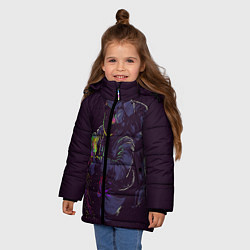 Куртка зимняя для девочки Медуза и космонавт, цвет: 3D-светло-серый — фото 2