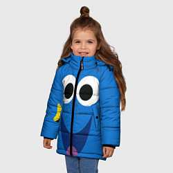 Куртка зимняя для девочки Дори, цвет: 3D-черный — фото 2