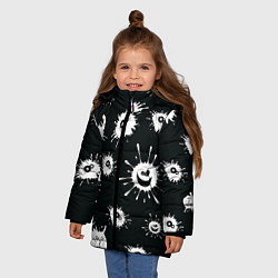 Куртка зимняя для девочки COVID-19, цвет: 3D-черный — фото 2