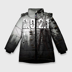 Куртка зимняя для девочки 2021, цвет: 3D-черный