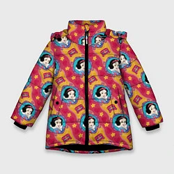 Куртка зимняя для девочки Белоснежка, цвет: 3D-черный