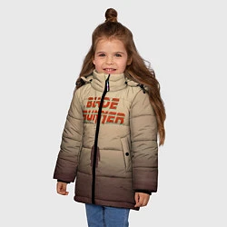 Куртка зимняя для девочки Бегущий по лезвию, цвет: 3D-черный — фото 2