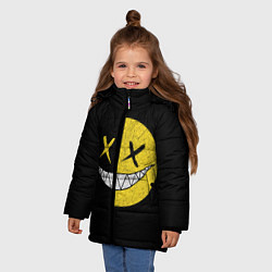 Куртка зимняя для девочки SMILE, цвет: 3D-черный — фото 2