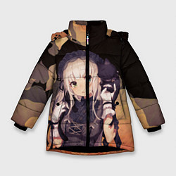 Куртка зимняя для девочки Аниме Девушка, цвет: 3D-черный