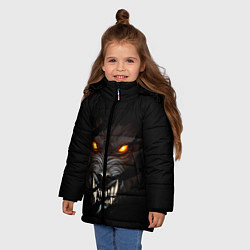 Куртка зимняя для девочки ВОЛЧИЙ ОСКАЛ, цвет: 3D-черный — фото 2