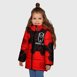Куртка зимняя для девочки AMONG US АМОНГ АС, цвет: 3D-светло-серый — фото 2
