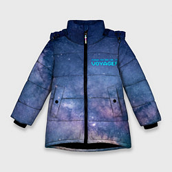 Куртка зимняя для девочки Услышь мой вой уже, это Voyager, цвет: 3D-черный
