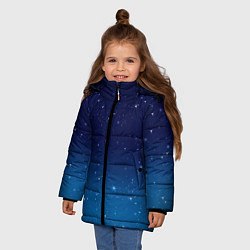 Куртка зимняя для девочки Звездное небо, цвет: 3D-светло-серый — фото 2